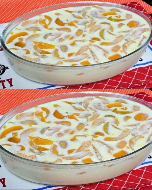 Sobremesa Cremosa com Pêssego