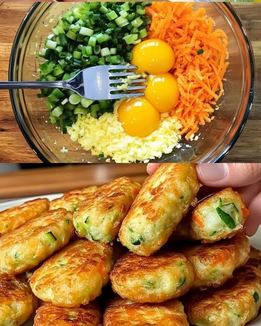 Bolinho de Abobrinha Cenoura e Batata