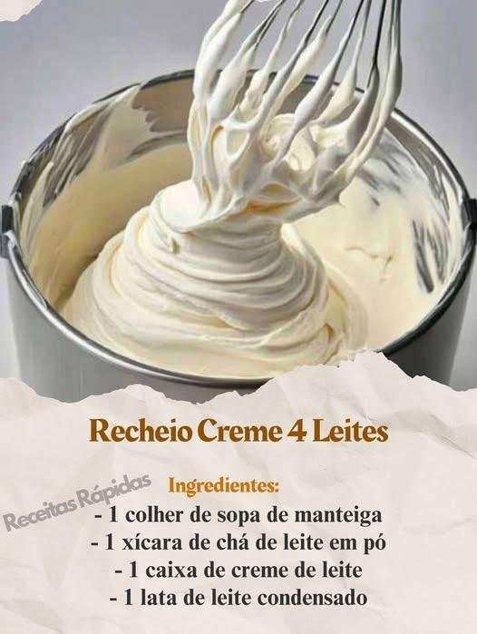Recheio Creme 4 Leites