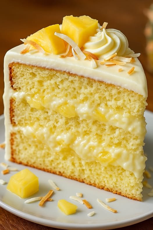 Bolo Sonho de Abacaxi e Coco