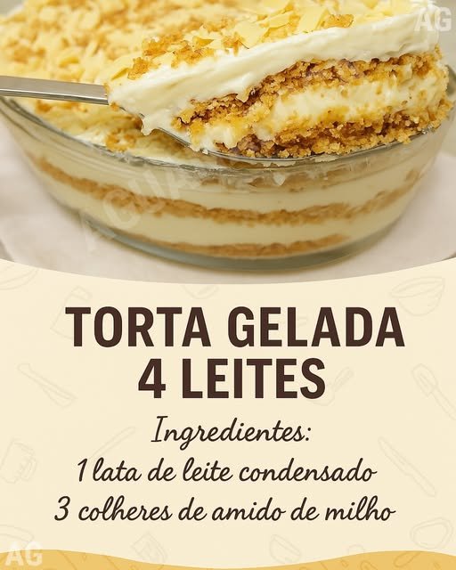 Torta Gelada 4 Leites