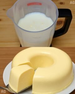 Pudim Cremoso de Gelatina de Abacaxi