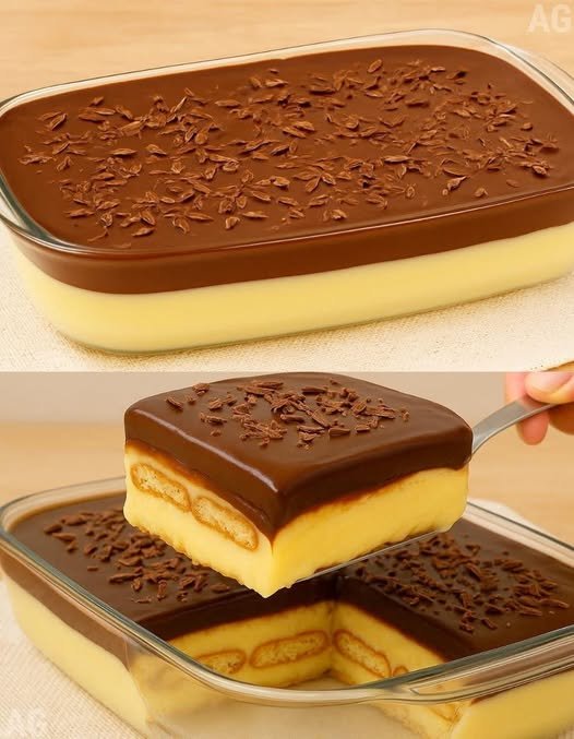 Sobremesa Cremosa de Travessa com Chocolate