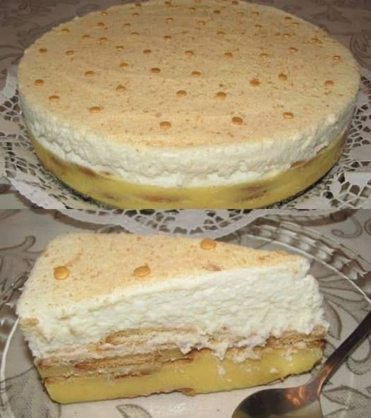 Torta Gelada de Creme com Bolacha