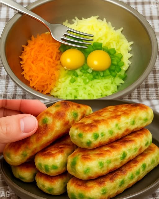 Bolinho de Abobrinha, Cenoura e Batata