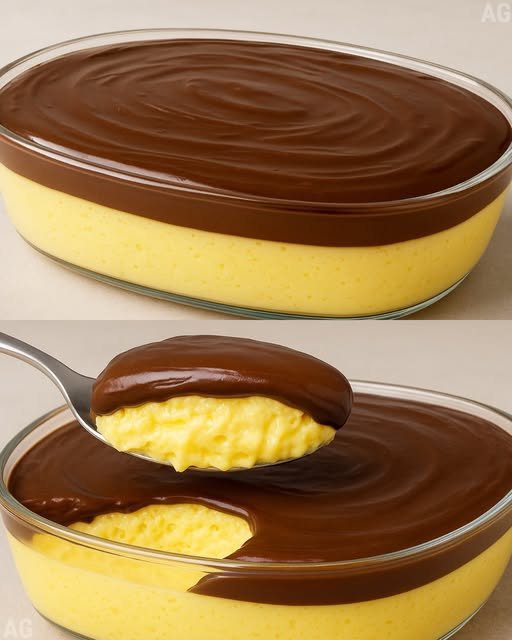 Sobremesa de Maracujá com Cobertura de Chocolate