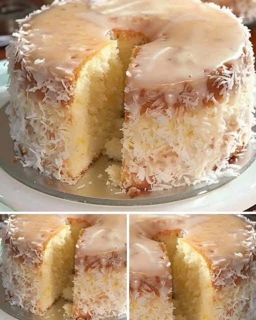 Bolo de Coco Gelado com Cobertura Cremosa