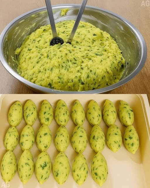 Bolinho de Mandioca com Cheiro-Verde