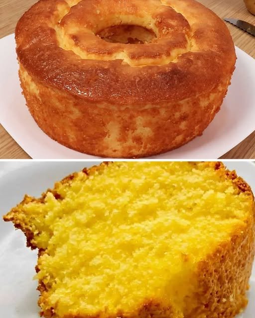 Bolo de Fubá com Laranja