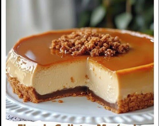 Flan de bolachas Maria sem forno